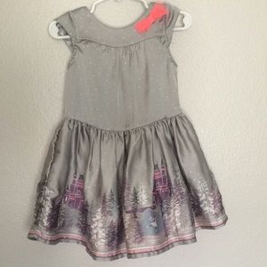 Silver satin winter wonderland dress